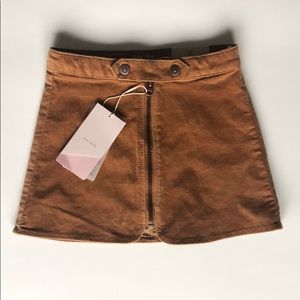 Zara Girls Size 6 camel zip skirt